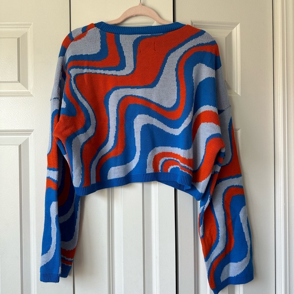ASOS DESIGN boxy sweater in swirl pattern - Picture 9 of 9